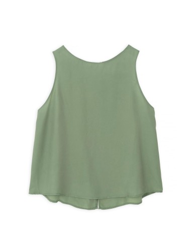Cupro Viscose Cropped Top Green - Philosophy