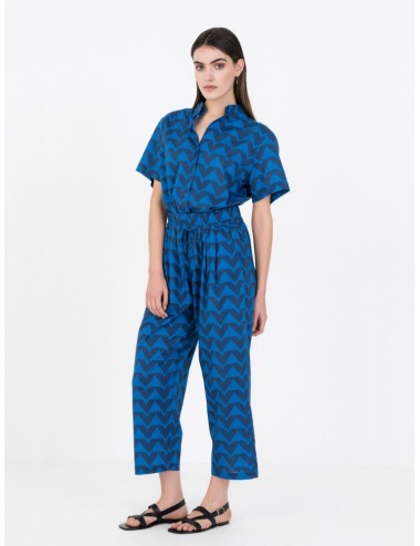 Shirt Voile Pleated Blue -...