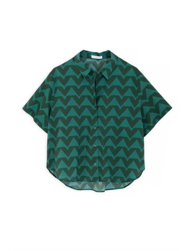 Shirt Voile Pleated Green - Philosophy