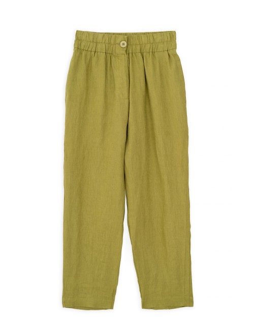 Linen Jogger Pants Green -...