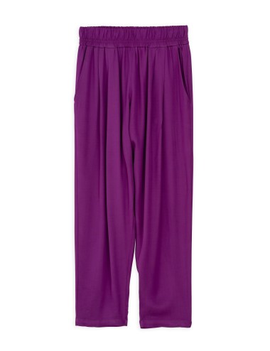 Satin Fine Pleated Pants Purple - Philosophy