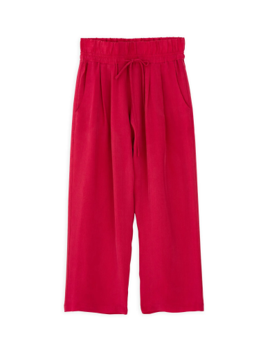 Cupro Pleated Pants Red -...
